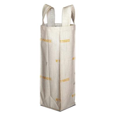 China Recyclable; Factory Price Wholesale Cheap Reusable Tote Gift Bag Packing Storage Liner Burlap Bag With Logos Jute Wine Bag for sale