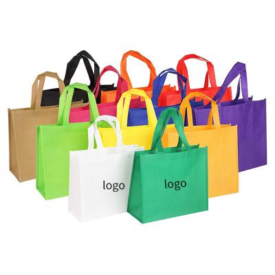 China Eco-friendly durable/recyclable/folding reusable recyclable nonwoven bag factory customization kitchen grocery tote bags pp with handle for sale