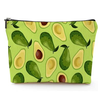 China Reusable; Durable Factory BSCI OEM Papaya Pattern Custom Women Make Up Cosmetic Bag Easy To Carry Cosmetic Bags And Cases for sale