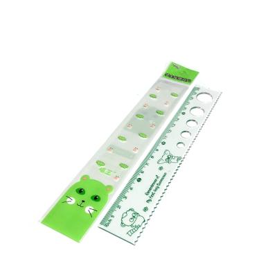 China Custom School Template Ruler Plastic Material Plastic Ruler for sale