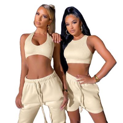 China Sustainable White Two Piece Shorts Women Sets Fall 2019 Sustainable Long Sleeve Outfits Fashion for sale