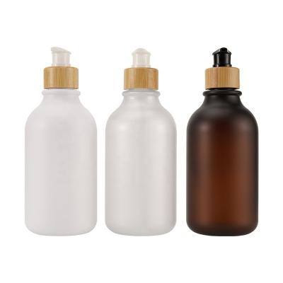 China Cosmetic Recycle Eco-Packing ACP 500ml Boston Plastic Round Bottle For Shampoo Shower Gel Bottle With Sanitizer Lotion Pump Customized for sale