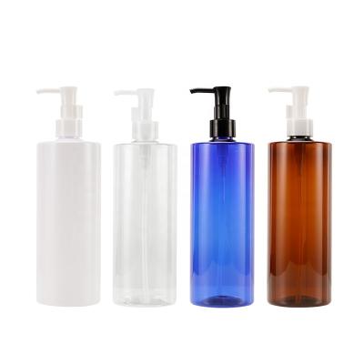 China Cosmetic Recycle Eco-packaging ACP 500ml Plastic Flat Shoulder Bottle For Shampoo Shower Gel Bottle With Sanitizer Lotion Pump Customized for sale