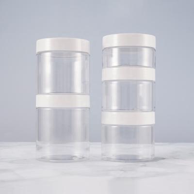 China Wholesale Cosmetic Wide Mouth Neck Size 68/410 Food Grade PET Jar Plastic Container For Candy Kernels Nut 80ml 120ml 150ml 200ml 250ml for sale