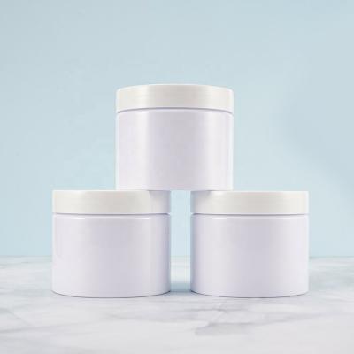 China 30ml 60ml 80ml 100ml 120ml 150ml 200ml 250ml 500ml round PET plastic cosmetic container empty white cream wholesale cosmetic jar for sale