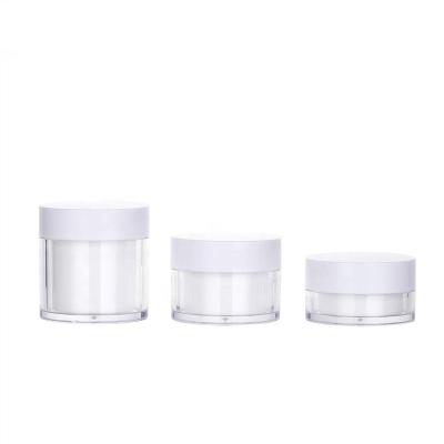 China Wholesale 20g 30g 50g Double Wall Cosmetic Cream Plastic Jar Cosmetic Packaging LIKE ABS PP for sale