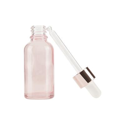 China Wholesale 5ml 10ml 15ml 20ml 30ml 50ml 100ml Rose Essential Oil Cosmetic Bottle Customized Color Coated Glass Bottle With Cap Dropper for sale