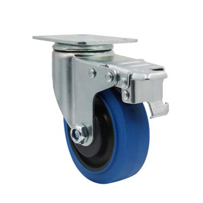 China High Quality Low Noise Custom Caster Brake Casters 3 Inch Fixed Industrial Caster Wheels For Food Factory for sale