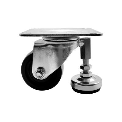 China 3 Inch Low Noise High Quality Adjustable Bench Casters Industrial Heavy Duty Wheels Leveling Casters for sale