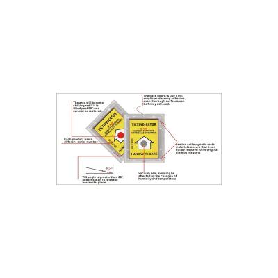 China Wholesale Barcode Packaging Labels Impact Sensitive Pressure Test Tilt Indicators Label for sale