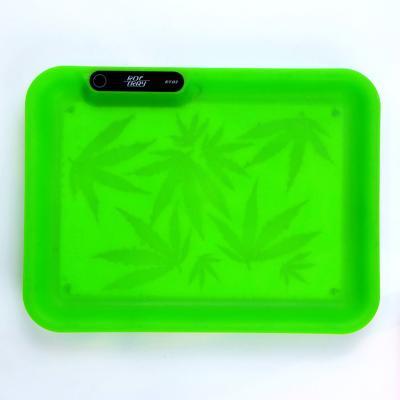 China Meco Christmas Promotion Price Free Crusher Sample Tin Hemp Rolling Tray Simple Design Empty Volume With Lid For Bar KTV Club Or Party for sale