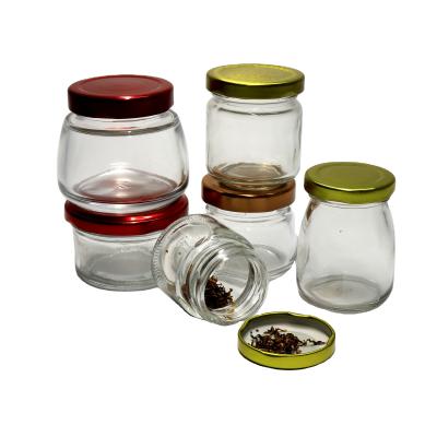 China Lid Glass Metal Container Thicken Herbal Tobacco Container Bottle 45ml 85ml 100ml 180ml 280ml 380ml 500ml for sale