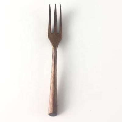 China Africa OEM Cheap Handmade Bamboo Forks Set For Salad Bread for sale