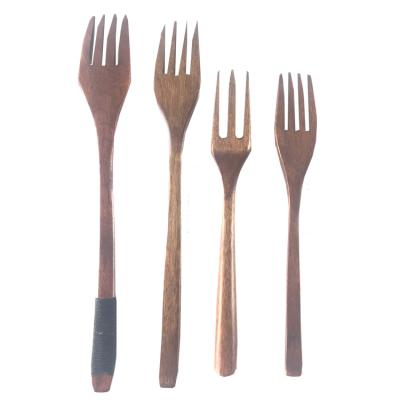 China Wholesale Cheap Wooden Tableware Stocked Bamboo Wooden Fork Forks en venta