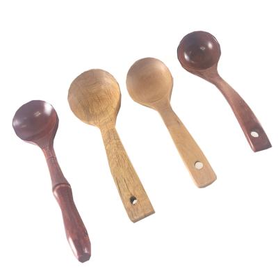 China Cheap Ladle Tea Maker Bamboo Spoon Viable Wooden Soup Coffee Scoop zu verkaufen