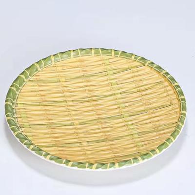 China Viable Manufacturer High Quality Low Price Wholesale Reusable China Amazon Dish High Temperature Melamine Tableware Bamboo Dishes for sale