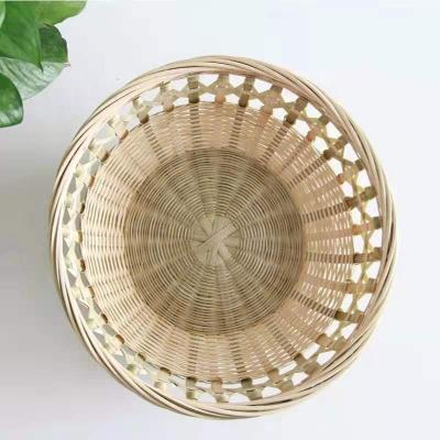 China Wholesale Small Price Picnic Candy Shop Bread Hotel Restaurants Trays Bamboo Baskets Sustainable Cheap Natural Bamboo Flower Baskets zu verkaufen