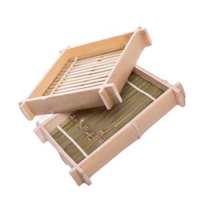 China Japanese Restaurant Cheap Eco - Friendly Bamboo Sashimi Stocked Serving Tray Display Sushi Plate Te koop