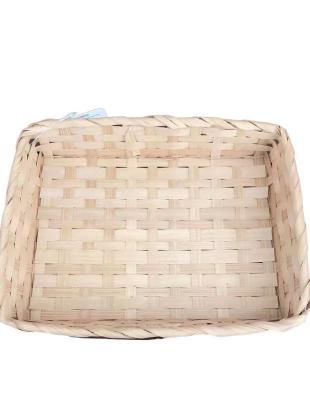 China China Factory Fruit Vegetable Chip Kitchen Handwork Bamboo Rectangle Baskets Te koop