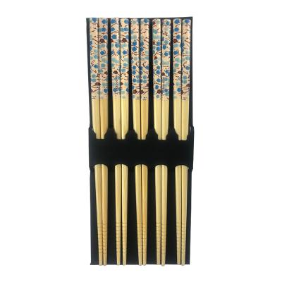 中国 Viable High Quality Japanese Chinese Tableware Reusable Bamboo Sushi Chopsticks Gift Set 販売のため