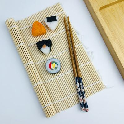 China Sustainable Custom Size Rectangle New Product Natural Eco - Friendly Sushi Roll Roll Bamboo Mat for sale