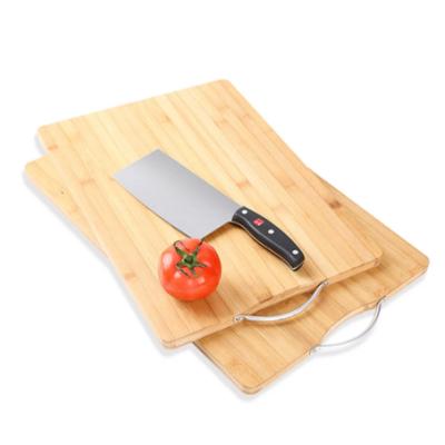 China China Rectangle Hangable Non Slip Durable Chopping Board Non Slip Bamboo Chopper Kitchen Cutting Board For Meat Vegetable for sale