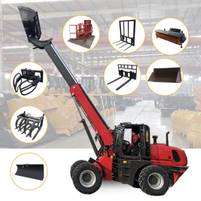 China Hotels 2 TONS Multiple Attachments Extended To Rumble Multiple Functions Telescopic Boom Loader for sale