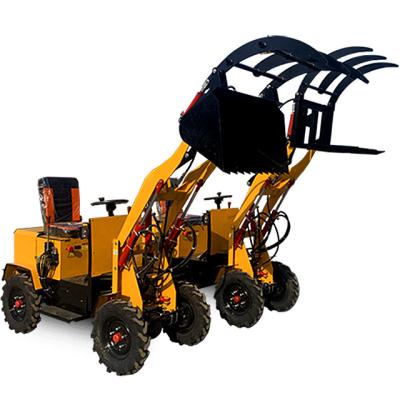 China Multi Functional Agricultural Farm Hotels Electric 4WD Mini Wheel Loader With Various Attachments for sale