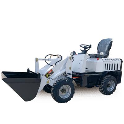 China Hotels Factory Supply 4 Wheel Drive Direct Skid Steer Electric Mini Loader for sale