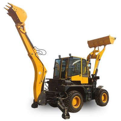 China Hotels Land Moving Machinery 4 Wheel Small Mini Backhoe Loader Towable Loader for sale