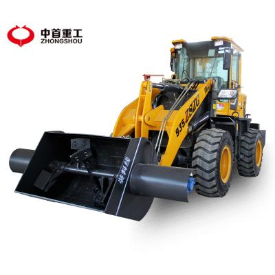 China Hotels 30 Function Bucket Concrete Mixer Forklift Loader Modified Mixing Four Wheel Drive for sale