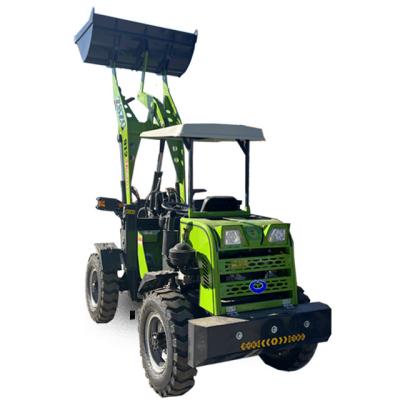 China 4 Wheel Mini Loader Track Hotels Mini Electric / Diesel Front End Loader for sale