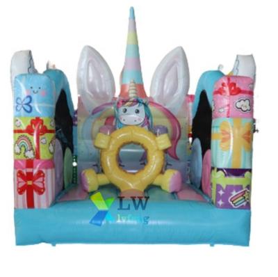 China Indoor Inflatable Commercial Candy Macaron Inflatable Bouncer Jumping Bouncer Bouncy Castle for sale