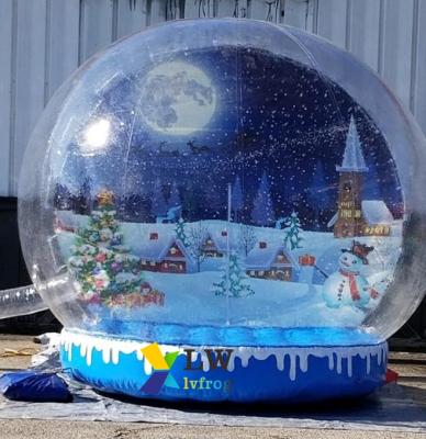 China Indoor Inflatable Games Inflatable Snow Globe Photo Booth,Adult Size Inflatable Snow Globe Bubble Tent For Christmas for sale