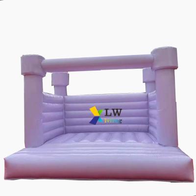 China New Style Indoor Inflatable Games New Style Light Purple/White Wedding Bounce Castle Toddler Bounce House for sale