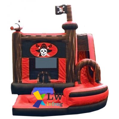 China Indoor Hot Sale Jump n Inflatable Pirate Splash Water Bouncer House Jumper Bouncy Castle With Pool for sale