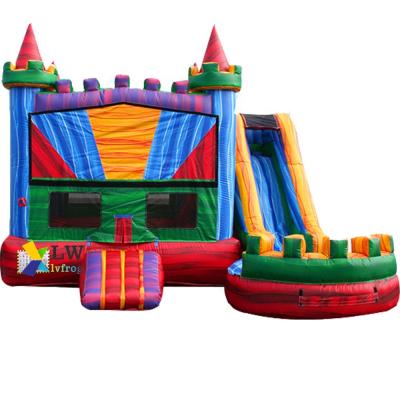 China Popular Indoor Inflatable Games 5 in 1 Bounce Toddler Combo Jumper Jumper Bouncer Obstacle House Inflatable Jumping Slide Castle Combo for sale