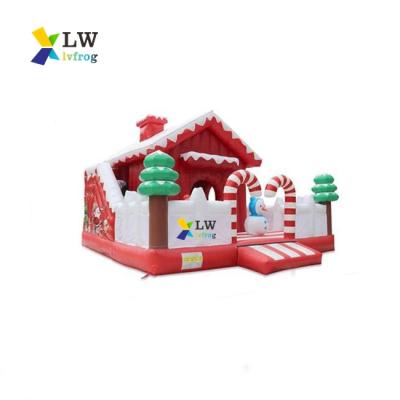 China Indoor Inflatable Games Christmas Castle Christmas Bouncer Jumping House For Kids Jump for sale