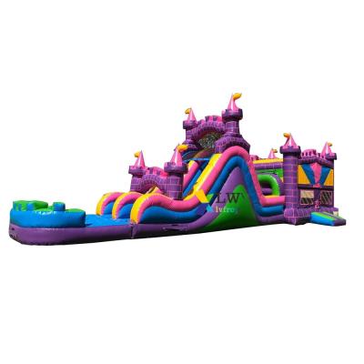 China Indoor inflatable games 5 in 1 inflatable jumping castle obstacle course with slide bouncer house with high quality for sale