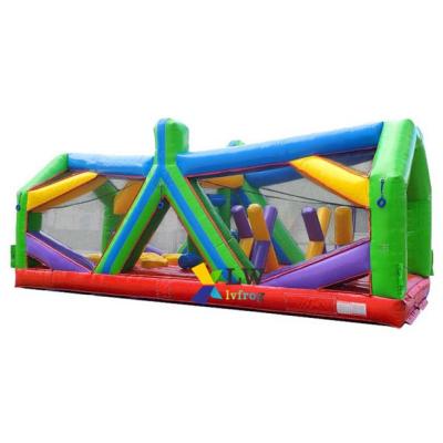 China Indoor Inflatable Games Giant Inflatable Racing Game Boot Camp Obstacle Course For Kids And Adults for sale