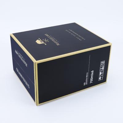 China Recycled Materials Carbord Custom Luxury Wine Gift Box With Divider Kit Inside for sale