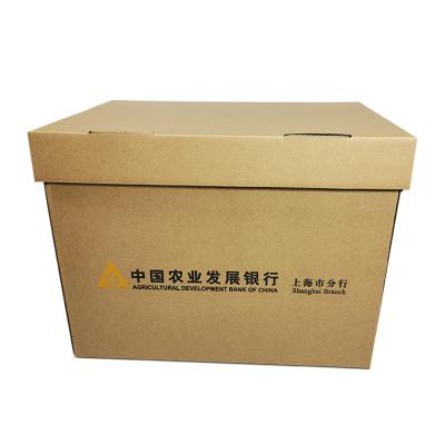 China Recycled Materials Customized Corrugated Paper Box With Handle for sale