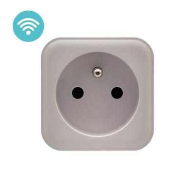 China Tuya Residential/Multi-Purpose Wifi Smart Plug EU France Remote Control Timing Power Metering Smart Plug Switch Wifi Wireless Socket for sale