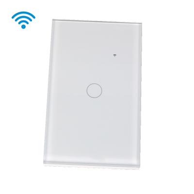 China Glass+Glass Smart Lamp Switches Tuya Smart Wifi Wall Touch Switch Brazil 1 PC 1 Strip Touch Screen Power Smart Wifi Switch for sale