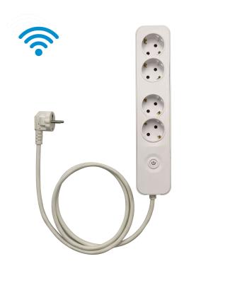 China Residential/General Purpose 4 Outlet Power Strip Table Extension Electrical Outlet Power Strip Switch German Socket for sale