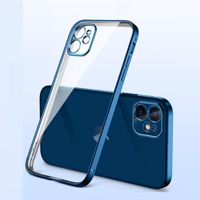 China Anti-fall factory price fits iPhone 12 pro Max Electroplating TPU soft silicone protective case fits iPhone 11 for sale