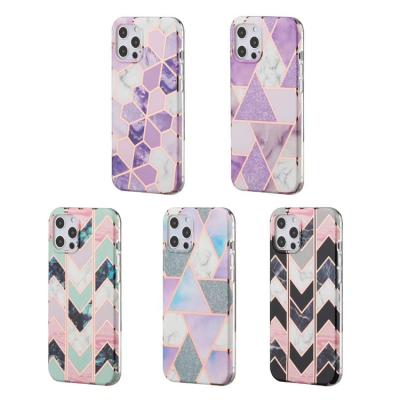 China Pretty Anti-Static IMD Shockproof Design For iphone pro Case Cover Stylish PC+TPU 11 Pro 12 Ring Magnetic Leather Phone for sale