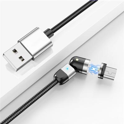 China Rotating Mobile Phone 540 Charging Cable , Magnetic 3A USB Cables Fast Charging Data Sync Type-C / Micro USB Cable for sale