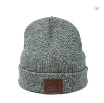 China Grijze Vrouwelijke Beanie-Hoeden/Merinos Wolachtige Beanie-Hoed met het Etiket van het Douaneleer Te koop