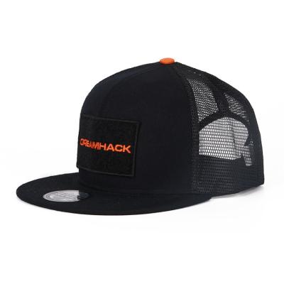 China Breathable Mesh Back Trucker Hat , Adjustable Plastic Closure Hip Hop Trucker Caps for sale